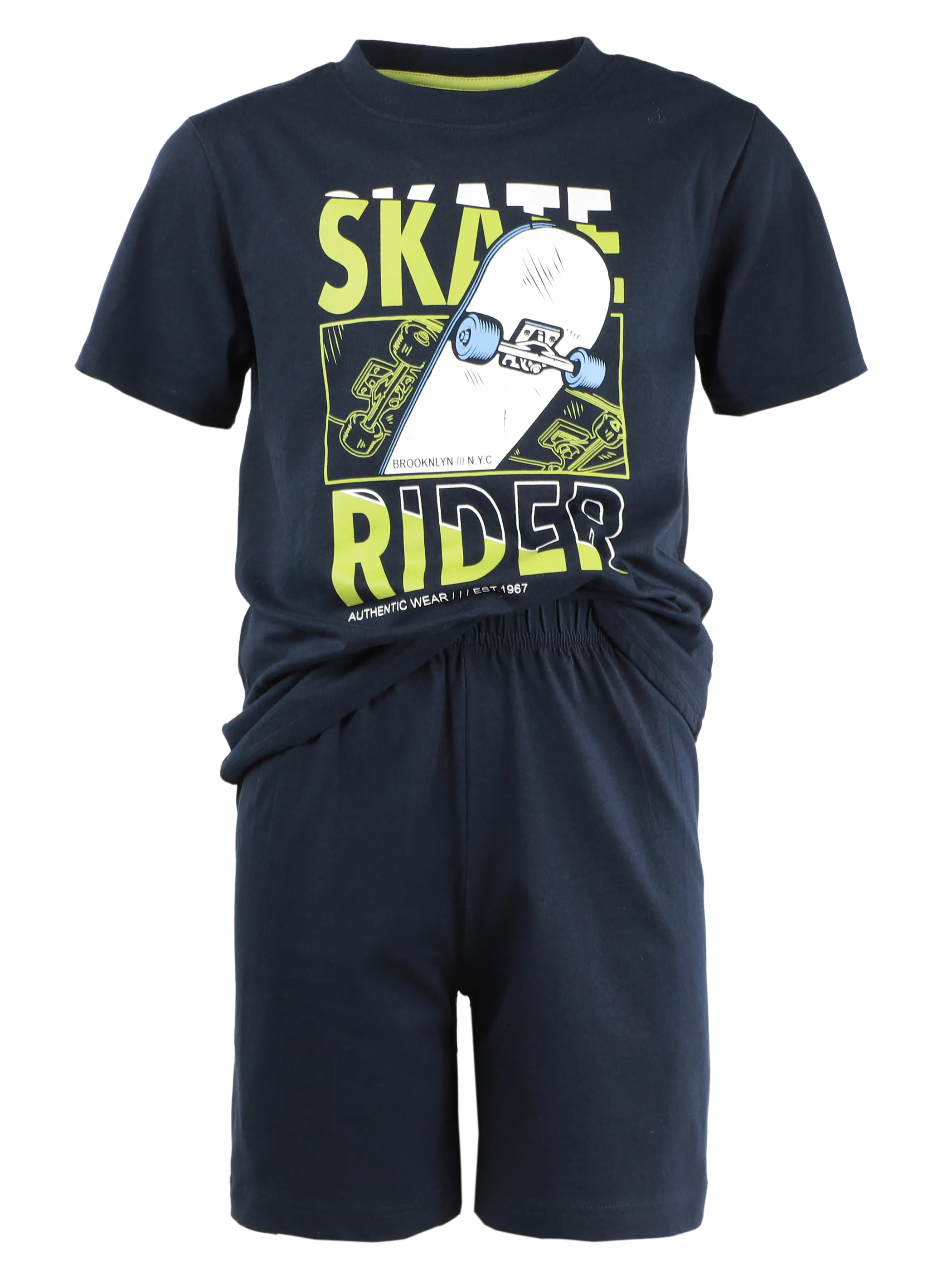 One Way JJ Shorty Skate Bord Print Blau 923289 NAVY 2